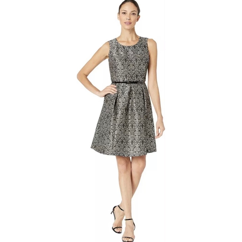 Nine West Size 8 NWT Dress Social Black Gold